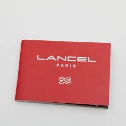 Pre Owned Lancel Black Leather Curb Chain Shoulder Bag