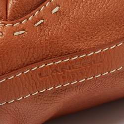 Pre Owned Lancel Brown Grained Leather Premiere Flirt Bucket Bag