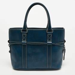 Lancel Blue Leather Shoulder Bag