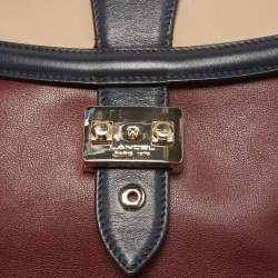 Pre Owned Lancel Tri Color Leather Josephine Top Handle Bag