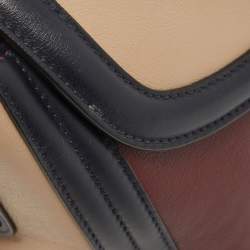 Pre Owned Lancel Tri Color Leather Josephine Top Handle Bag