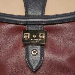 Pre Owned Lancel Tri Color Leather Josephine Top Handle Bag