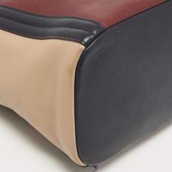 Pre Owned Lancel Tri Color Leather Josephine Top Handle Bag