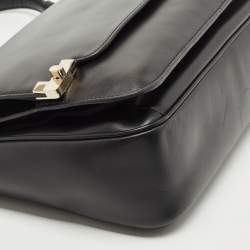 Lancel Black Leather L De Lancel Top Handle Bag