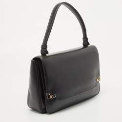 Lancel Black Leather L De Lancel Top Handle Bag