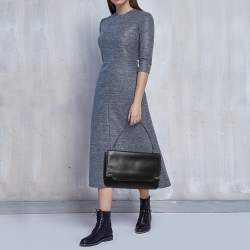 Lancel Black Leather L De Lancel Top Handle Bag