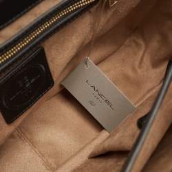Lancel Black Leather L De Lancel Top Handle Bag