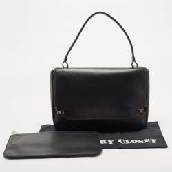 Lancel Black Leather L De Lancel Top Handle Bag