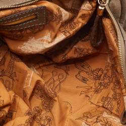 Lancel Beige Leather Buckle Handle Shoulder Bag