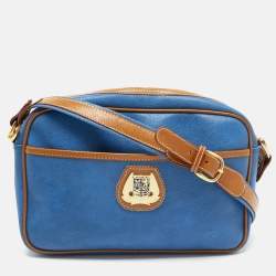 Vintage Ralph Lauren Messenger Green / Brown Shoulder Bag