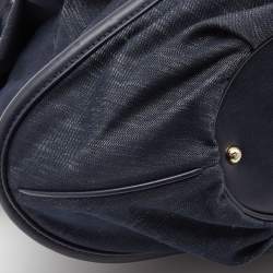 Pre Owned Lancel Navy Blue Denim and Leather Le Brigitte Bardot Hobo