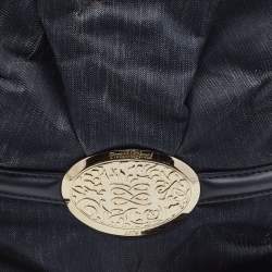 Pre Owned Lancel Navy Blue Denim and Leather Le Brigitte Bardot Hobo