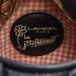 Pre Owned Lancel Navy Blue Denim and Leather Le Brigitte Bardot Hobo