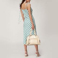 Pre Owned Lancel Beige Leather Adjani Satchel