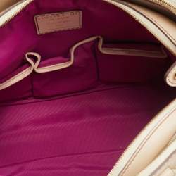 Pre Owned Lancel Beige Leather Adjani Satchel