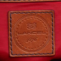 Pre Owned Lancel Blue/Brown Denim and Leather Premier Flirt Bucket Bag