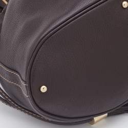 Pre Owned Lancel Dark Brown Leather Premier Flirt Bucket Bag