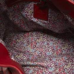 Pre Owned Lancel Red Leather Angelina Hobo