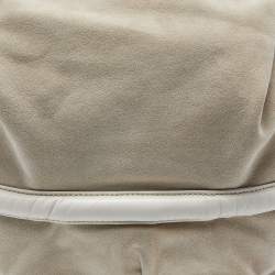 Lancel Beige/Cream Tweed,Suede and Leather Le Brigitte Bardot Hobo