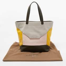 Lancel Multicolor Leather Block Envelope Tote