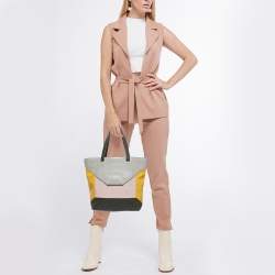 Lancel Multicolor Leather Block Envelope Tote