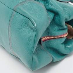 Pre Owned Lancel Green Leather Tote