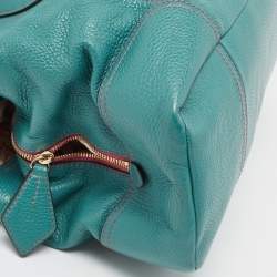 Pre Owned Lancel Green Leather Tote