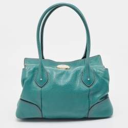 Pre Owned Lancel Green Leather Tote