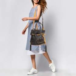 Pre Owned Lancel Brown Leather Premiere Flirt Bucket Bag