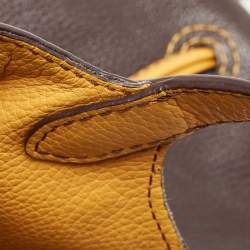 Pre Owned Lancel Brown Leather Premiere Flirt Bucket Bag