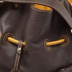 Pre Owned Lancel Brown Leather Premiere Flirt Bucket Bag