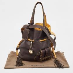 Pre Owned Lancel Brown Leather Premiere Flirt Bucket Bag