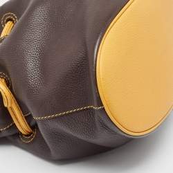 Pre Owned Lancel Brown Leather Premiere Flirt Bucket Bag