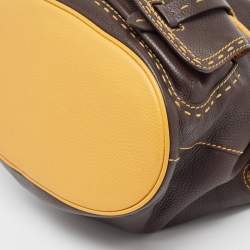 Pre Owned Lancel Brown Leather Premiere Flirt Bucket Bag