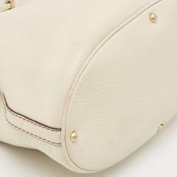 Lancel Off White Leather Premiere Flirt Bucket Bag