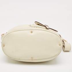 Lancel Off White Leather Premiere Flirt Bucket Bag