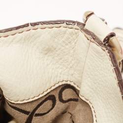 Lancel Off White Leather Premiere Flirt Bucket Bag