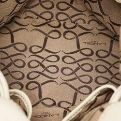 Lancel Off White Leather Premiere Flirt Bucket Bag