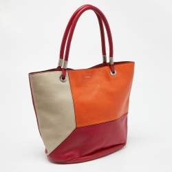Lancel Multicolor Leather Tote