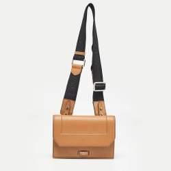 Lancel Brown/Black Leather Mini Neon de Lancel Crossbody Bag