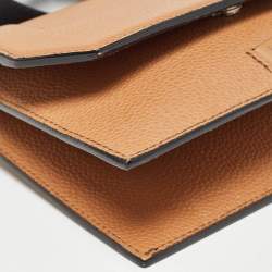Lancel Brown/Black Leather Mini Neon de Lancel Crossbody Bag