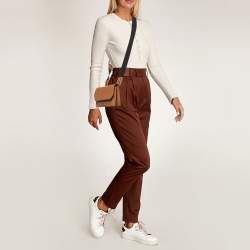 Lancel Brown/Black Leather Mini Neon de Lancel Crossbody Bag