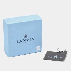 Pre Owned Lanvin Black Satin Crystal Embellished Buckle Waist Belt Belt S