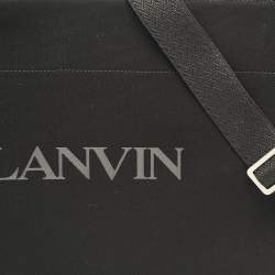 Lanvin Black Canvas and Leather Medium In & Out Tote