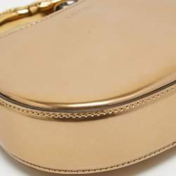 Pre Owned Lanvin Bronze Patent Leather Nano Cat Hobo