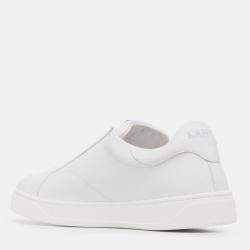 Pre Owned Lanvin Leather Sneaker in White Size 35