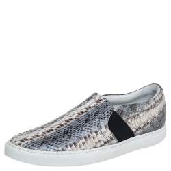 Pre Owned Lanvin Multicolor Python Slip On Sneakers Size 41