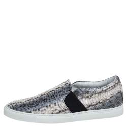 Pre Owned Lanvin Multicolor Python Slip On Sneakers Size 41