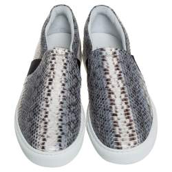 Pre Owned Lanvin Multicolor Python Slip On Sneakers Size 41