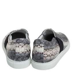 Pre Owned Lanvin Multicolor Python Slip On Sneakers Size 41